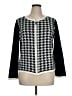 Talbots Outlet 100% Cotton Houndstooth Black Cardigan Size 1X - photo 1