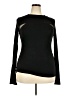 Marcella Solid Black Long Sleeve T-Shirt Size XXL - photo 1
