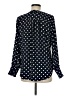 J.Crew 100% Polyester Polka Dots Black Long Sleeve Blouse Size M - photo 2