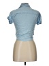 Sim & Sam 100% Rayon Blue Short Sleeve Blouse Size L - photo 2