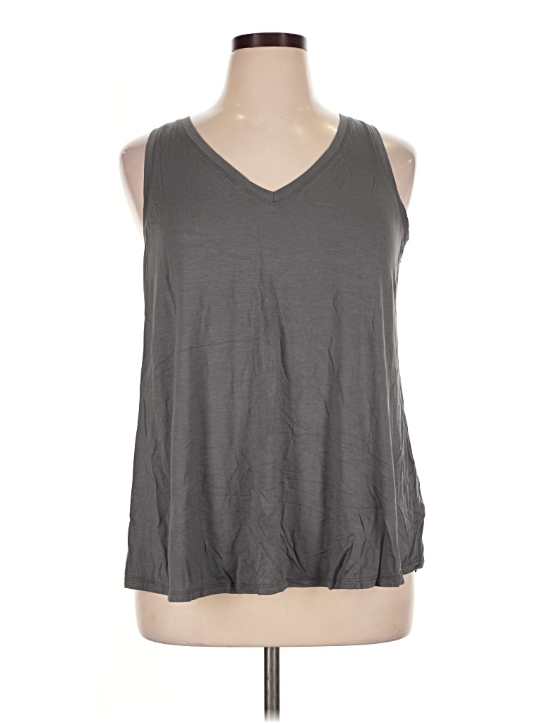 Pre-owned Time And Tru Sleeveless T-shirt In Gray