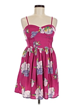 band of gypsies pink floral dress Band of Gypsies Pink Floral Mini Dress Womens Size S