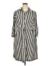 Mlle Gabrielle Stripes Ivory Casual Dress Size 2X - photo 1