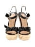 Christian Louboutin Black Calfskin Rope Zero Problem 140 Espadrille Wedges  Size EU (IT) 36 / US 6 - photo 2