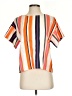 Dr Bloom Stripes Orange Short Sleeve Blouse Size Sm - Med - photo 1