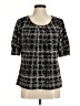 Notations Black Short Sleeve Blouse Size M - photo 1