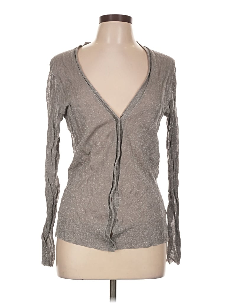 Pre-owned Jcrew Wool Cardigan Sweater In Gray