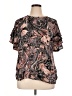 Maurices 100% Polyester Brown Short Sleeve Blouse Size XL - photo 1