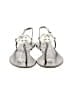 Gucci Silver Interlocking G Logo Leather T-Strap  Size EU (IT) 36 / US 6 - photo 2