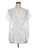Torrid 100% Polyester White Short Sleeve Blouse Size 1X Plus (1) - photo 1