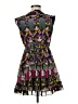 YMI 100% Polyester Paisley Black Casual Dress Size M - photo 2