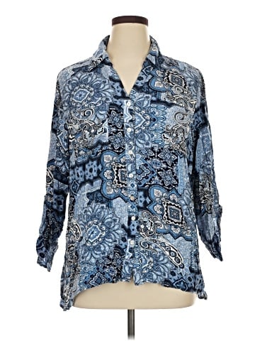 Ruby Rd. 3/4 Sleeve Button-Down Shirt (view 1)