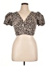 Midnight Sky Brown Short Sleeve Top Size XL - photo 1