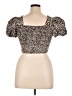 Midnight Sky Brown Short Sleeve Top Size XL - photo 2