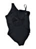 Becca Solid Black One Piece Swimsuit Size 2X - photo 2