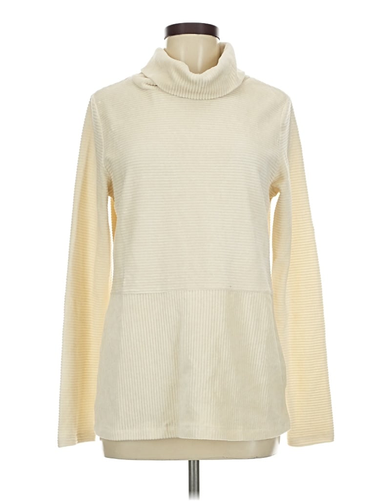 Pre-owned Carve Designs Turtleneck Sweater In Ivory