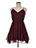 Commense Solid Burgundy Cocktail Dress Size M - photo 1