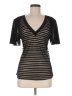 Byron Lars Beauty Mark 100% Polyester Black Short Sleeve Top Size 6 - photo 1