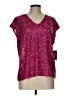 Vince Camuto Pink Short Sleeve Top Size L - photo 1