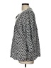 Talbots 100% Cotton Gray 3/4 Sleeve Blouse Size L - photo 5