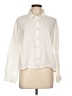 Ann Taylor 100% Linen Ivory Long Sleeve Button-Down Shirt Size L - photo 1