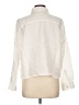 Ann Taylor 100% Linen Ivory Long Sleeve Button-Down Shirt Size L - photo 2