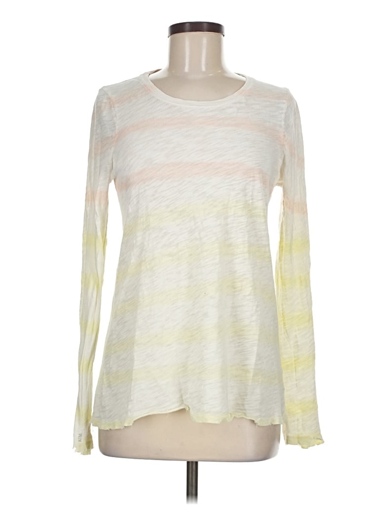 Pre-owned Atm Anthony Thomas Melillo Long Sleeve T-shirt In Ivory