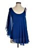 Bebe 100% Polyester Blue Sleeveless Blouse Size S - photo 1