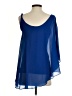 Bebe 100% Polyester Blue Sleeveless Blouse Size S - photo 2