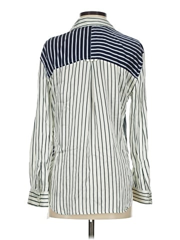 Rails Long Sleeve Silk Top (view 2)