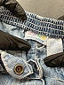 Miniwear 100% Cotton Floral Blue Jeans Size 3T - photo 3