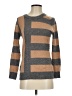 Society Stripes Brown Wool Pullover Sweater Size S - photo 1