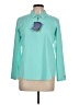 Swing Color Block Teal Long Sleeve Blouse Size L - photo 1