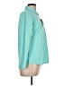 Swing Color Block Teal Long Sleeve Blouse Size L - photo 4