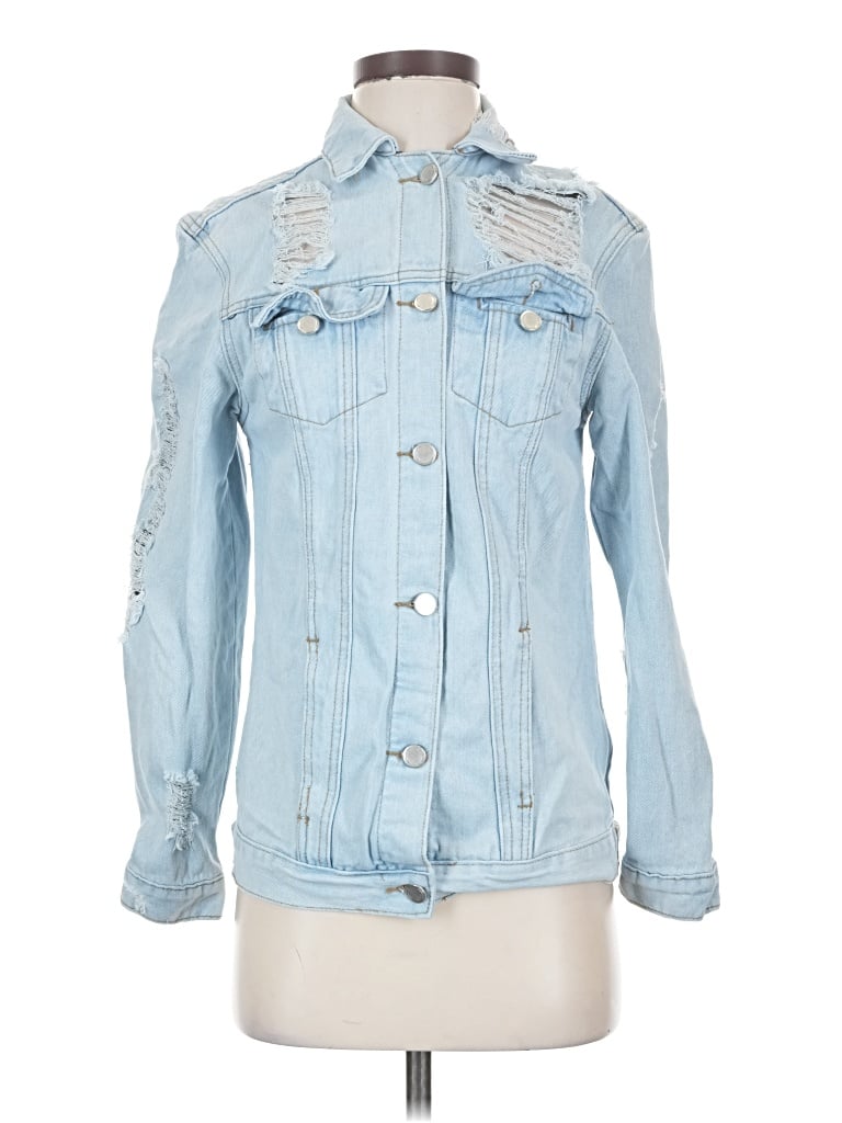 Pre-owned Fashion Nova Denim Jacket In Blue
