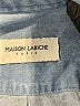 Maison Labiche 100% Cotton Chevron-herringbone Blue Long Sleeve Button-Down Shirt Size 12 - photo 3