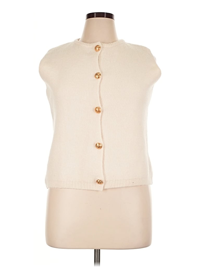 Pre-owned Unbranded Sweater Vest In Ivory
