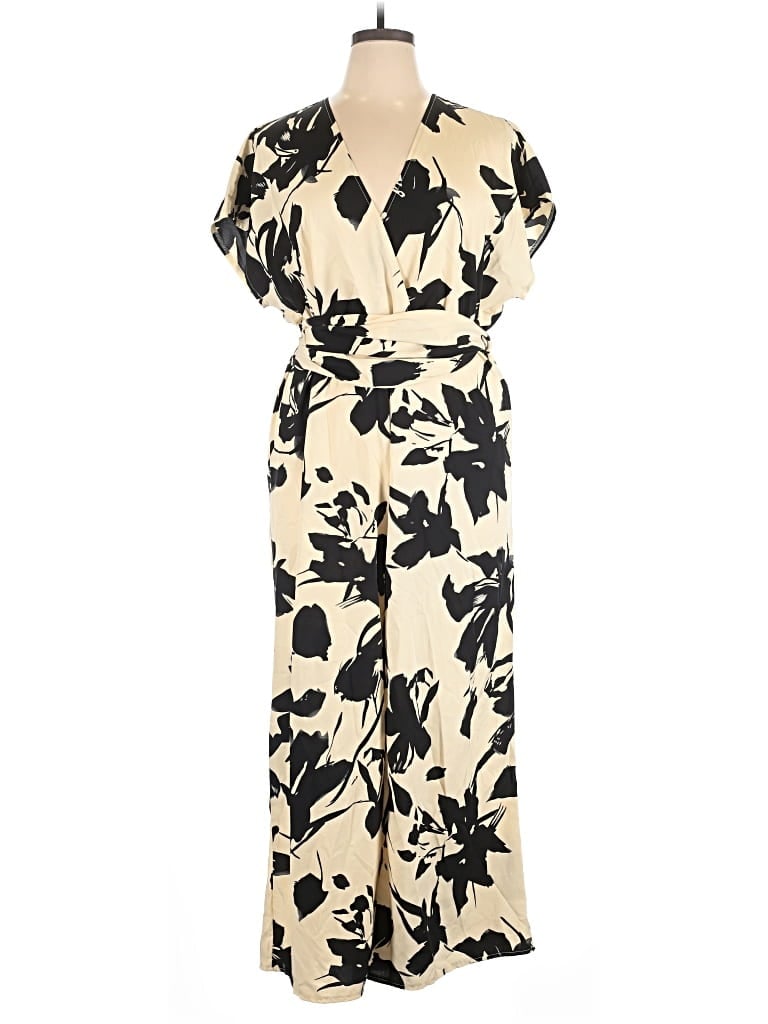 Pre-owned Shein Curve Jumpsuit In Ivory