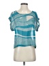 Xhilaration 100% Polyester Teal Short Sleeve Blouse Size S - photo 1