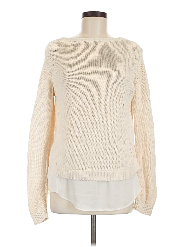 Pre-owned Ann Taylor Loft Turtleneck Sweater In Ivory