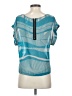 Xhilaration 100% Polyester Teal Short Sleeve Blouse Size S - photo 2