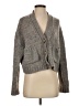Something Navy Tweed Gray Cardigan Size S - photo 1
