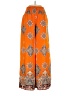 Sienna Sky 100% Polyester Paisley Orange Casual Pants Size S - photo 1