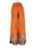Sienna Sky 100% Polyester Paisley Orange Casual Pants Size S - photo 2