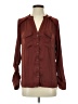 Democracy 100% Polyester Burgundy Long Sleeve Blouse Size S - photo 1
