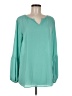 Joan Rivers 100% Polyester Teal Long Sleeve Blouse Size M - photo 1