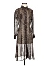 L.K. Bennett 100% Silk Animal Print Brown Cocktail Dress Size 4 - photo 1