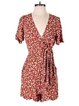 Madewell Wrap-Front Romper in Daisy Field (view 1)