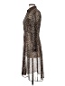 L.K. Bennett 100% Silk Animal Print Brown Cocktail Dress Size 4 - photo 5