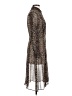 L.K. Bennett 100% Silk Animal Print Brown Cocktail Dress Size 4 - photo 4